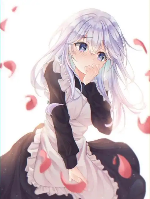 出单紫发蓝瞳动漫少女