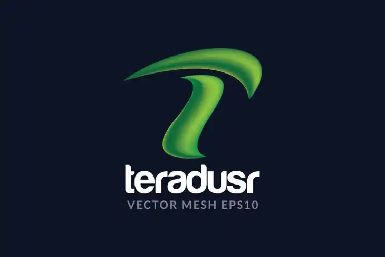 抽象矢量彩色字母n标志设计