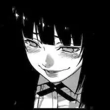 动漫女头 黑白头像 病娇 邪笑