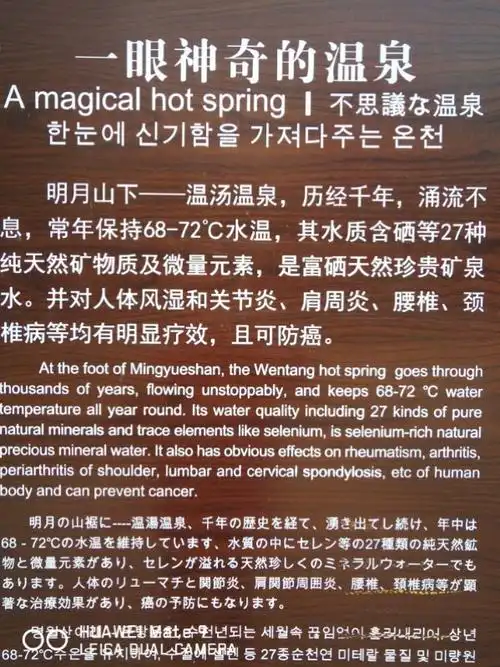 大家之所以来温汤镇,就是为了这里神奇的温泉水.