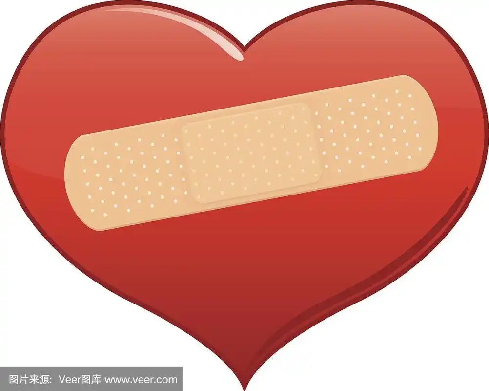 心碎,创可贴,矢量,情人节,绘画插图