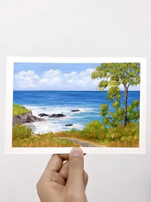 油画棒治愈风景画绘画教程