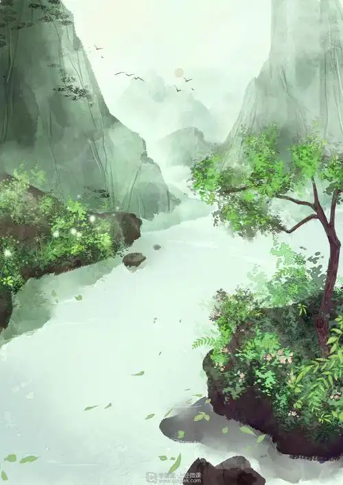 古风场景之自然景观范画演示