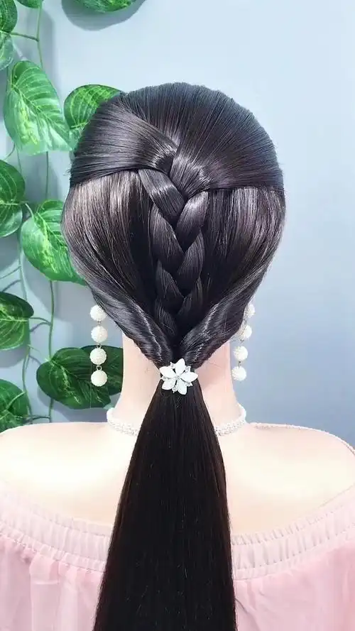 长发这样编,淑女气质马上就提升了!#编发