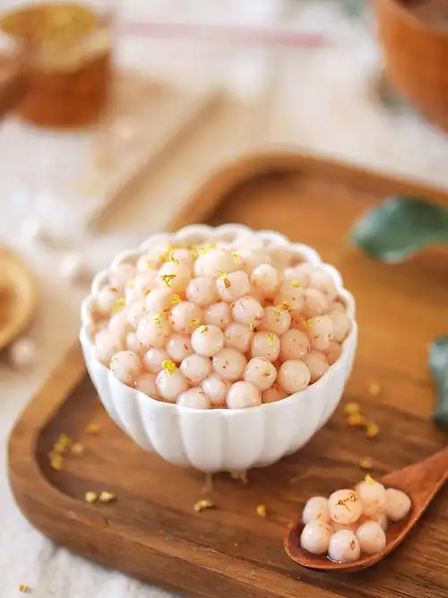 桂花小汤圆糯米丸子商用酒奶茶甜品配料半成品元宵小圆子酿至