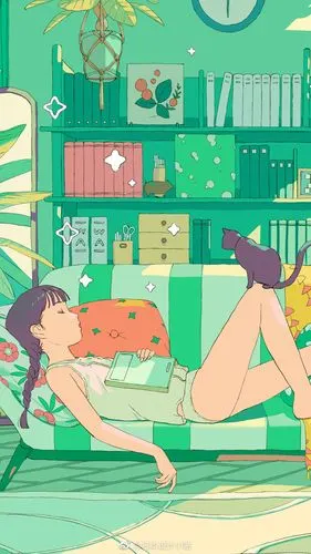 日本插画家hai描绘的女孩子日常生活