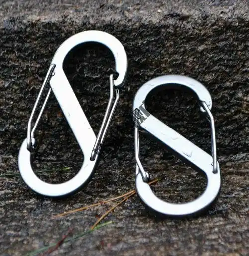 登山扣八字型新款八8字型钢丝扣户外s形挂钩快挂背包钥匙扣挂水瓶挂勾