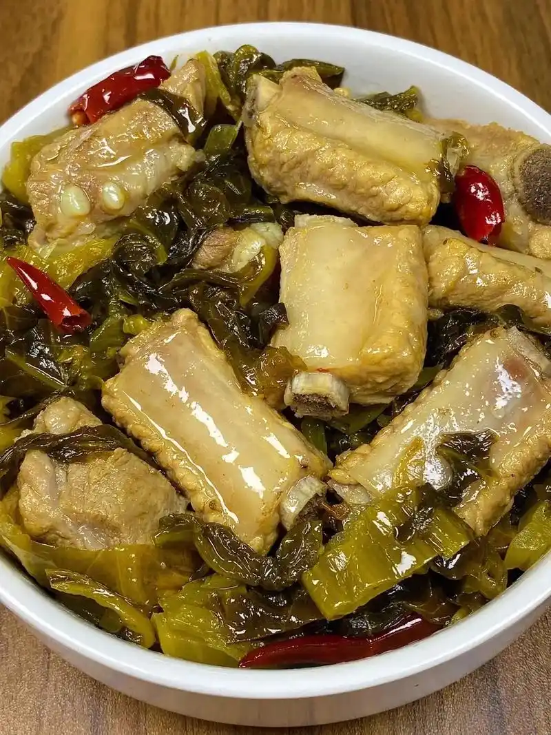 家庭简易版酸菜炖排骨教程.#抖音图文来了 #美食 #美食教程 - 抖音