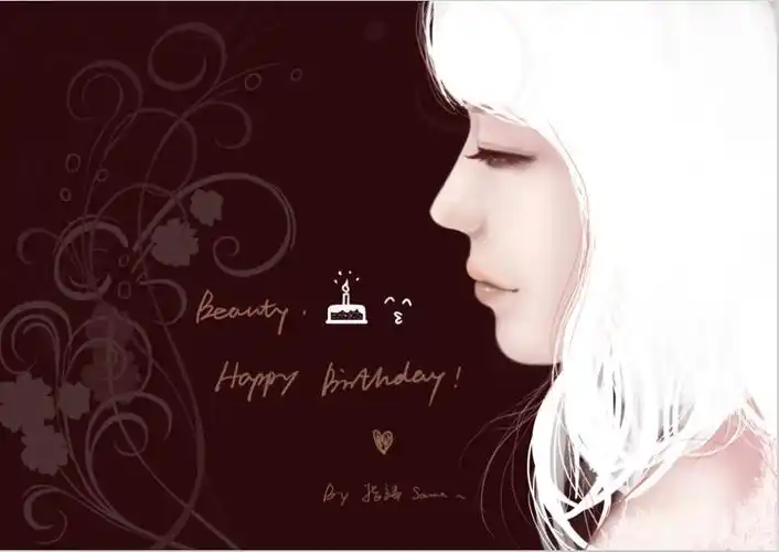 插画,设计,唯美写实,生日快乐,贺卡生日快乐