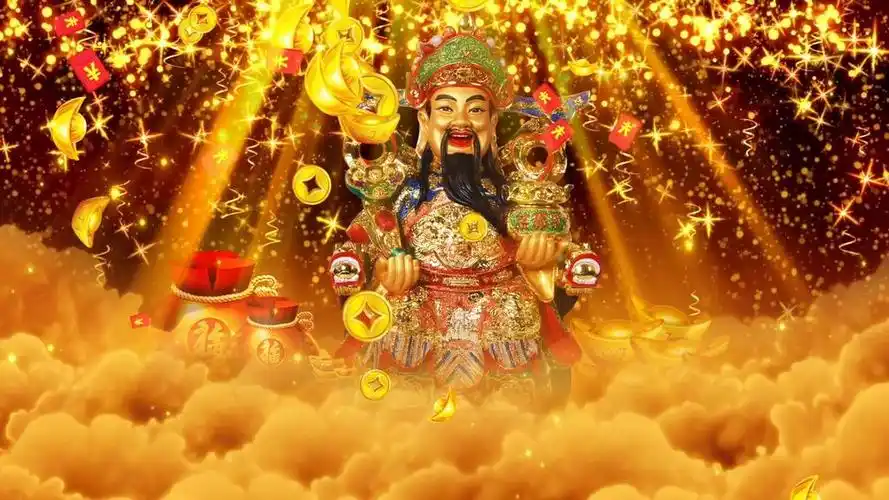 大气云层财神舞台背景视频