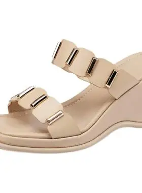 白色厚底凉鞋女