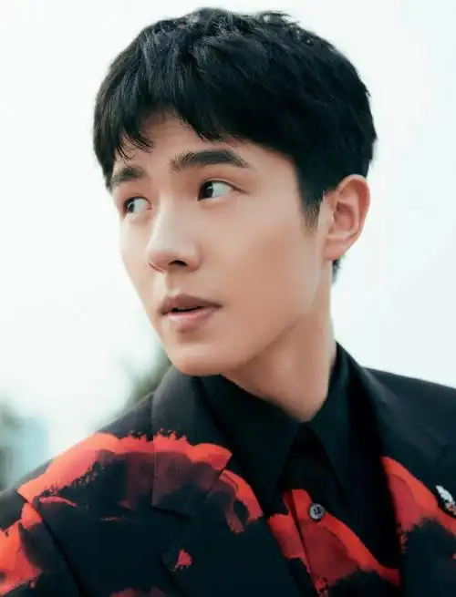 刘昊然印花西装帅气写真图片刘昊然图片