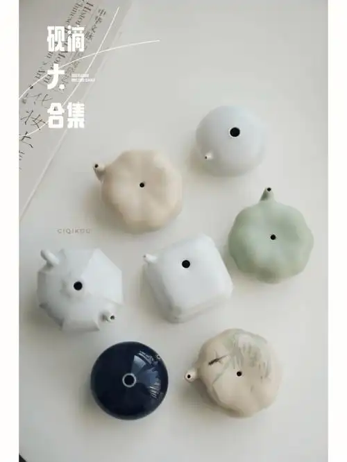 瓷器口砚滴合集必备文房小物件