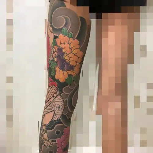 牡丹 客户太怕疼,每次只能做一点1月26日 22点南京彫柏(老传统)纹身圈