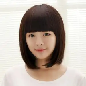 假发短发女 齐刘海中长新款沙宣女生蓬松帅气逼真女士时尚韩版