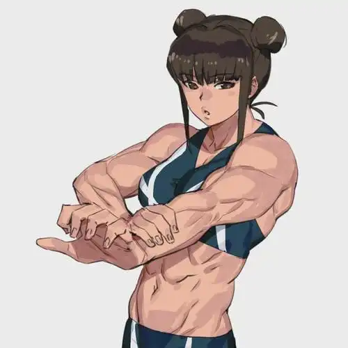 肌肉小姐姐萌版卡通的别样魅力大片高清无水印