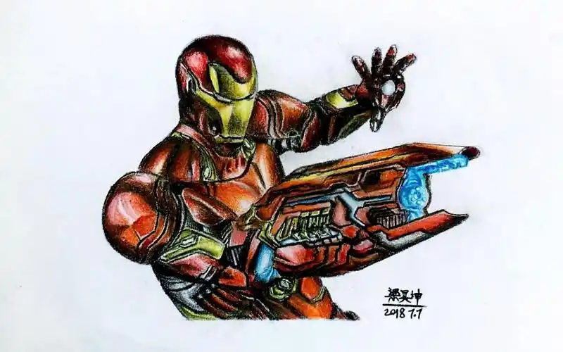手绘钢铁侠mk50