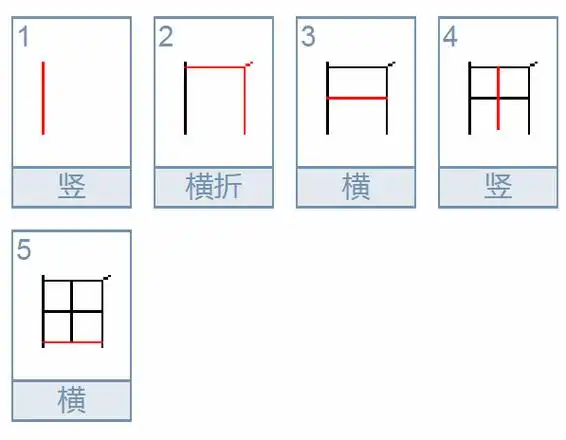 田字的笔顺正确的写法