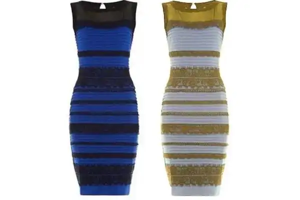 白金蓝黑裙子真实颜色