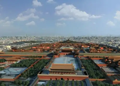 北京故宫部分建筑场景 首都 皇城 紫禁城 宫殿 建筑群 配楼 北京 城市