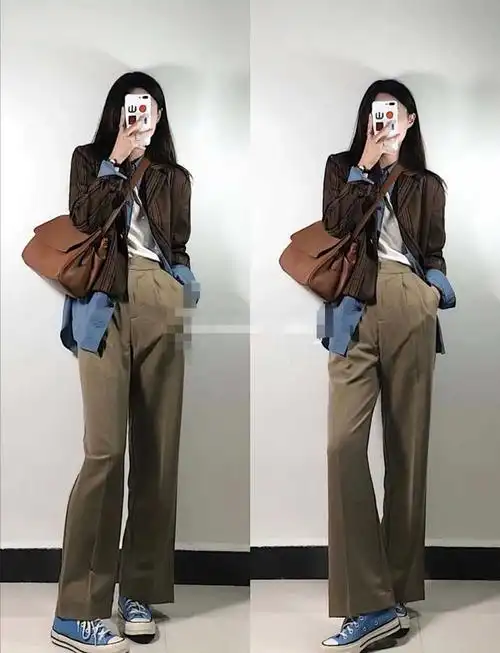 卡其色裤子配什么颜色上衣