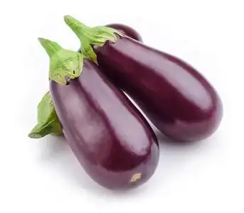 茄子 (茄子) 上白色孤立照片