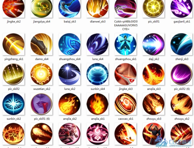 【王者荣耀】2d游戏美术素材角色宣传图 ui技能图标素材 82.