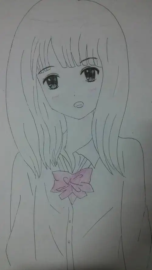 女生自我画像简笔画