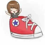 求图,是一对情侣qq头像,一男一女分别站在一对鞋子里,很卡通的图片