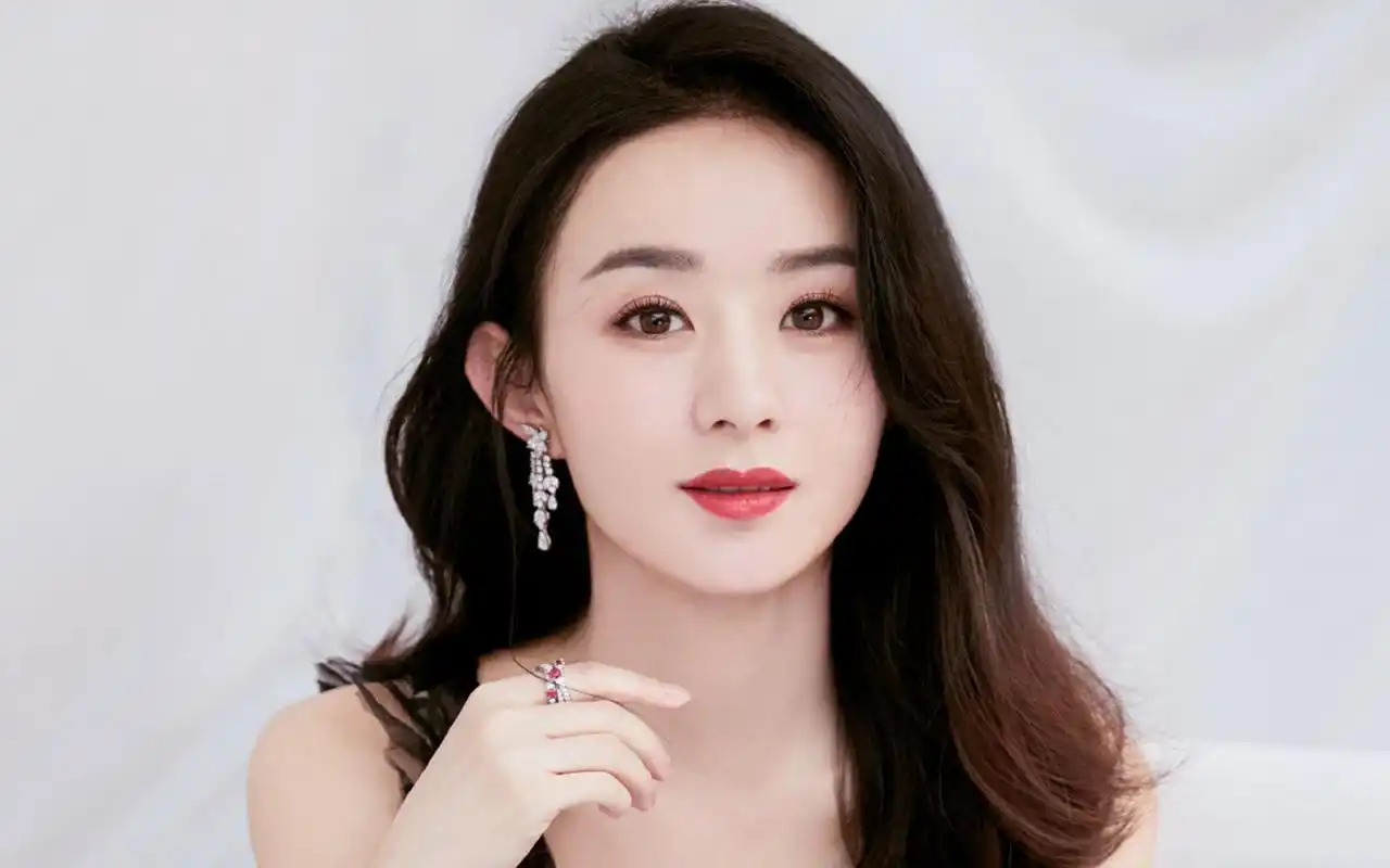 赵丽颖性感黑裙写真桌面壁纸-大陆明星-壁纸下载-美桌网