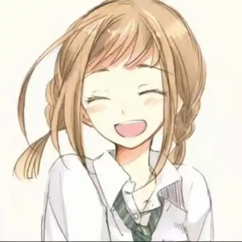 卡通女孩大笑头像