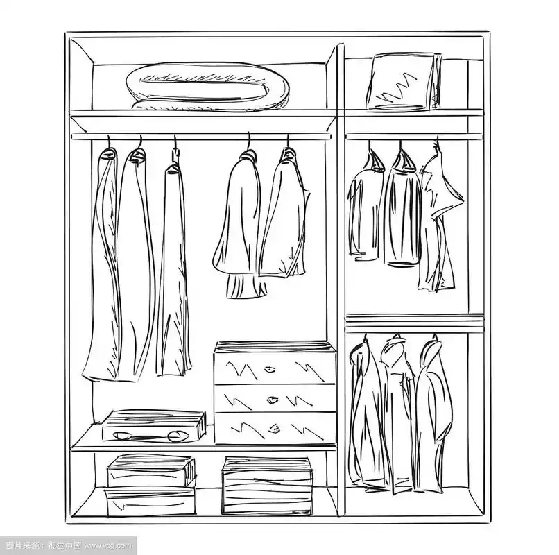 手绘衣柜示意图