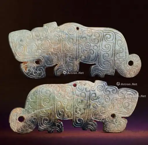 8629春秋玉琥一对