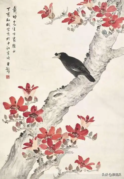 名家花鸟画《木棉花》欣赏_网易订阅