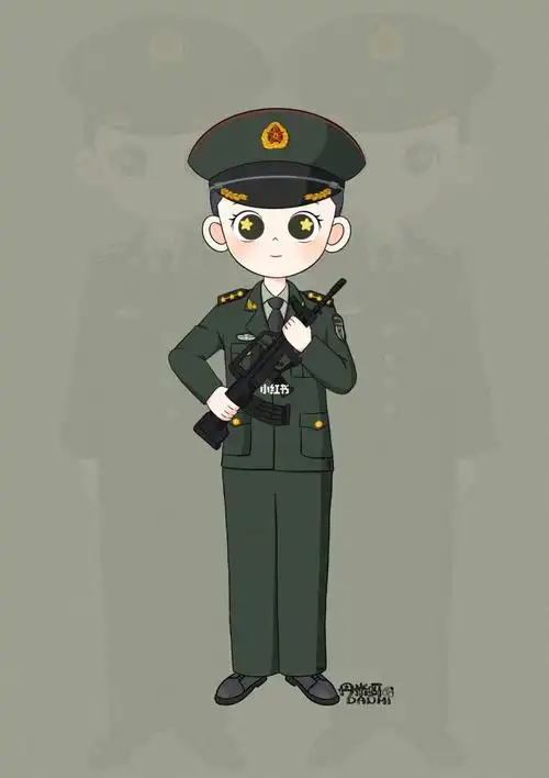 插画|q版战略支援部队|q版兵哥哥