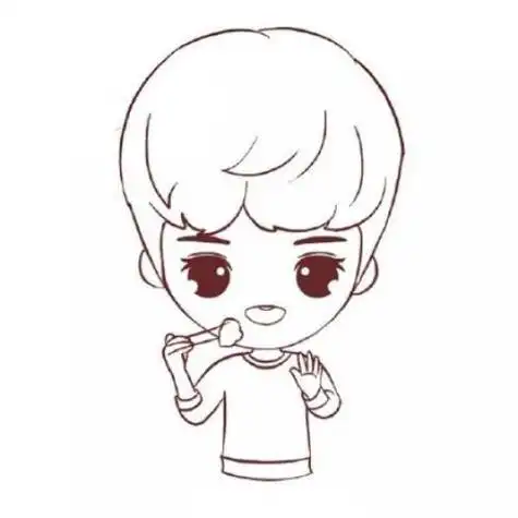 手绘抓小龙虾的男孩视频教程-简笔画大全简单q版动漫男生人物简笔画了