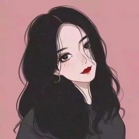 动漫女霸气头像手绘