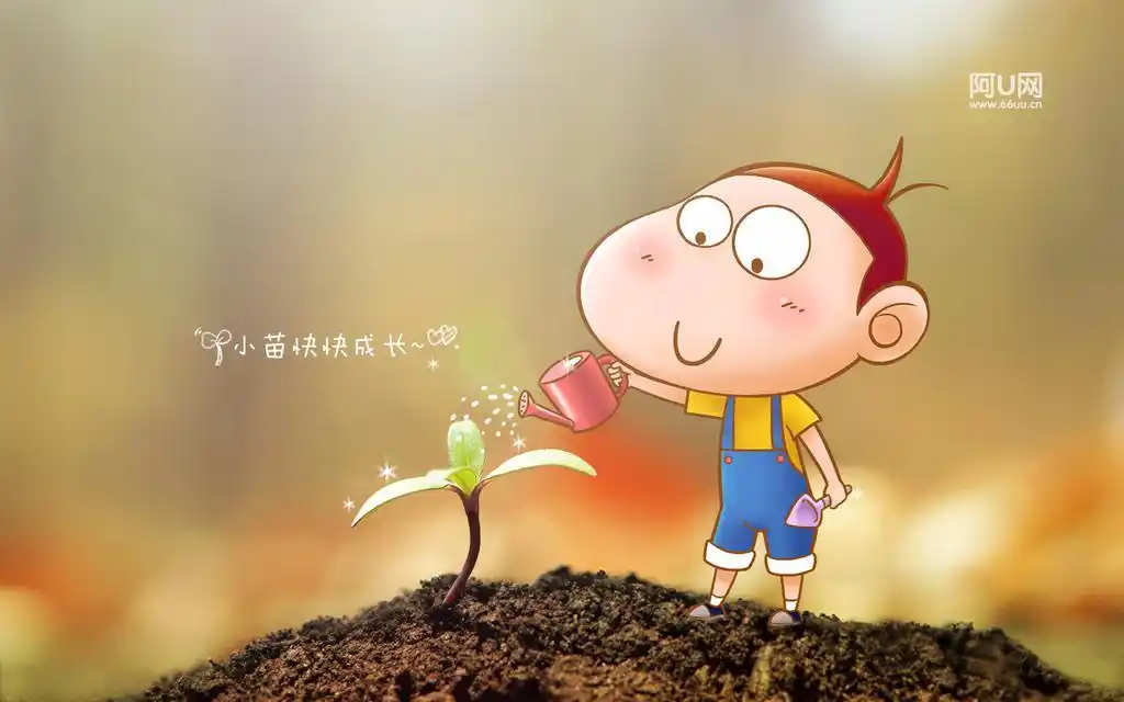 可爱卡通植树节壁纸