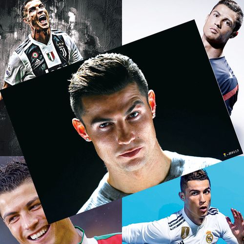 c罗海报新款高清罗纳尔多足球明星周边宿舍卧室壁纸墙贴装饰画