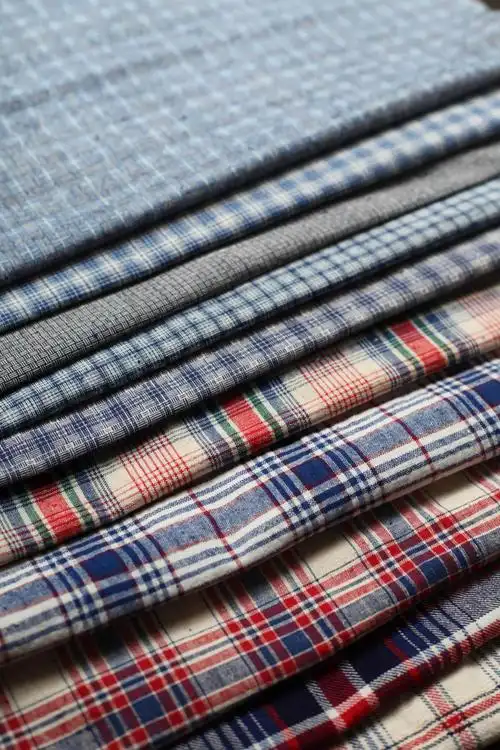 手织老粗布10片崇明土布手织老粗布拼布diy茶席包包纯棉布料蓝格子10