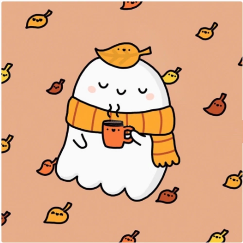 分享一组超可爱的小幽灵简笔画素材,大家赶快画起来吧!