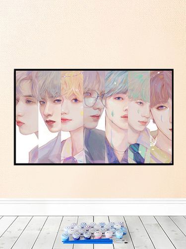 tnt时代少年团爱豆宋亚轩明星diy数字油画手绘填色画手工油彩画