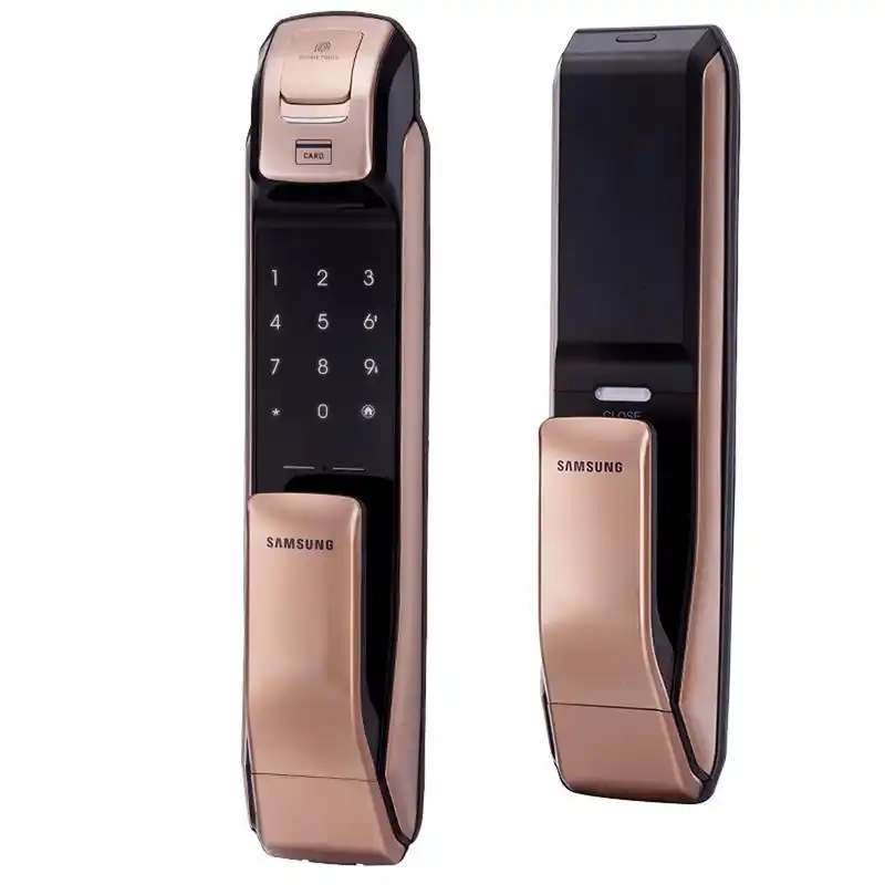 锁感应卡锁电子锁家用防盗智能锁 三星指纹锁p718密码 - 爱购网