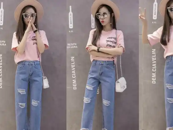 夏天,微胖女生穿牛仔裤,搭配这几件上衣,超好看显瘦!