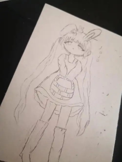 兔子少女绘画过程