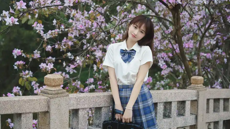 jk少女清秀靓丽人生最美的淡然图片-美女壁纸 - 壁纸家