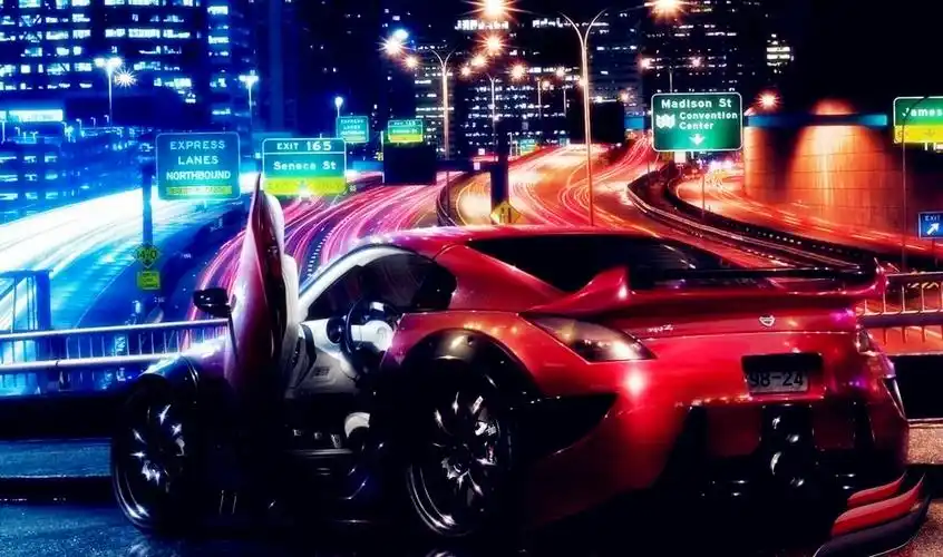 魅惑夜色汽车壁纸_超酷的夜景汽车