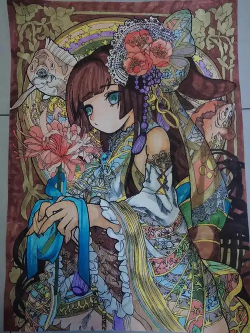 材料:马克笔,4k200g素描纸#动漫人物  #画画  #画画  #马克笔  #动漫