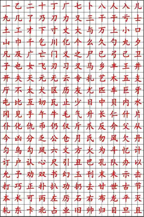 常用汉字2500临摹字帖(自制)