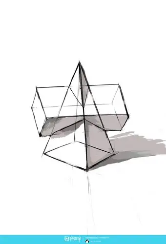 组合几何体—素描速写美术绘画入门练习